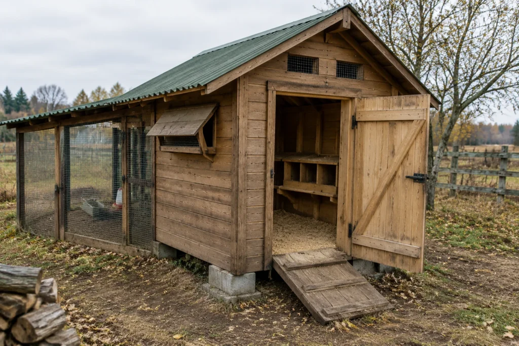 Осмотр курятника перед зимой