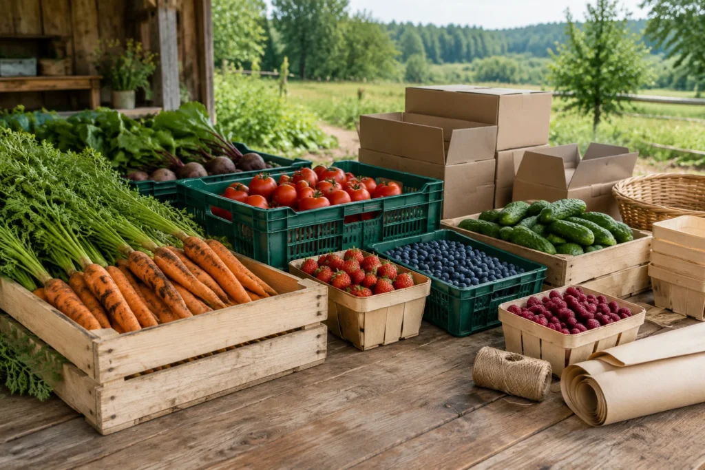 Подготовка продукции усадьбы к упаковке