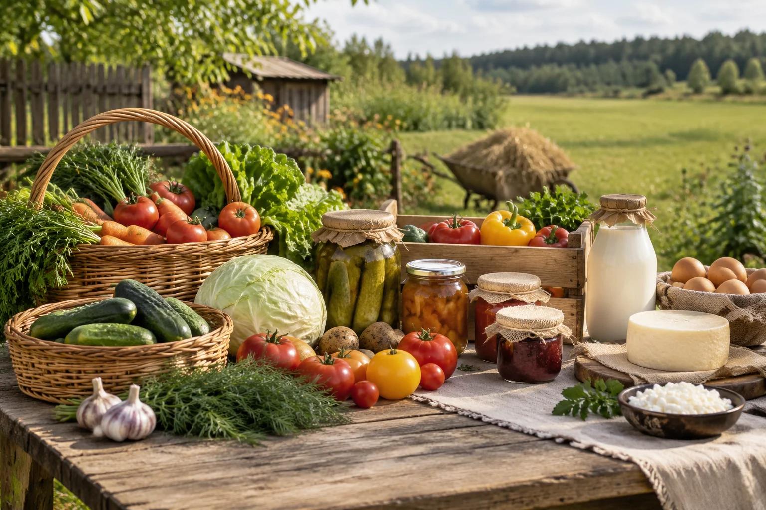 Продукция усадьбы и упаковочные материалы